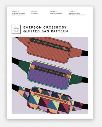 emerson crossbody quilted bag pattern by the blanket statement quilt co