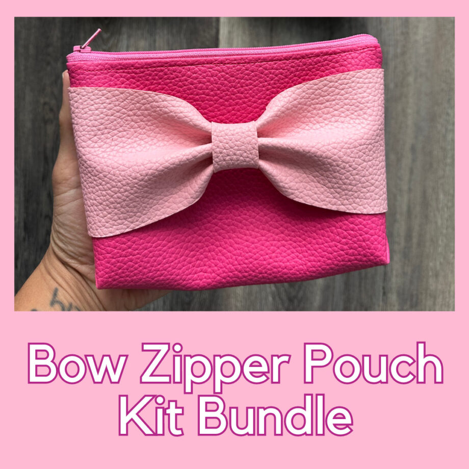 bow zipper pouch kit bundle by crafty gemini