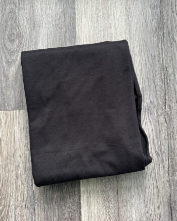 black solid cotton spandex jersey fabric