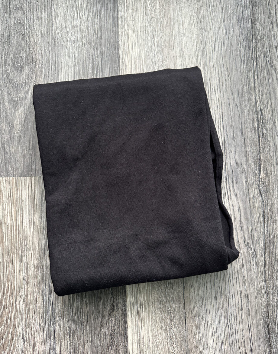 black solid cotton spandex jersey fabric