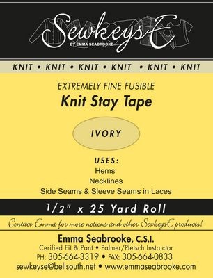 knit stay tape by sewkeysE ivory