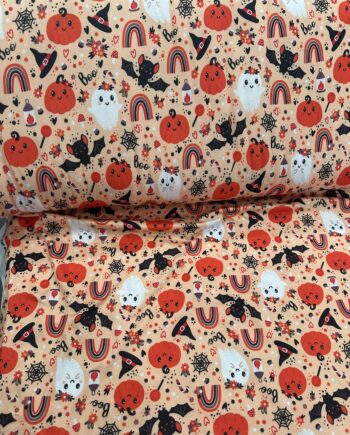 spooky fun halloween DBP double brushed poly spandex fabric