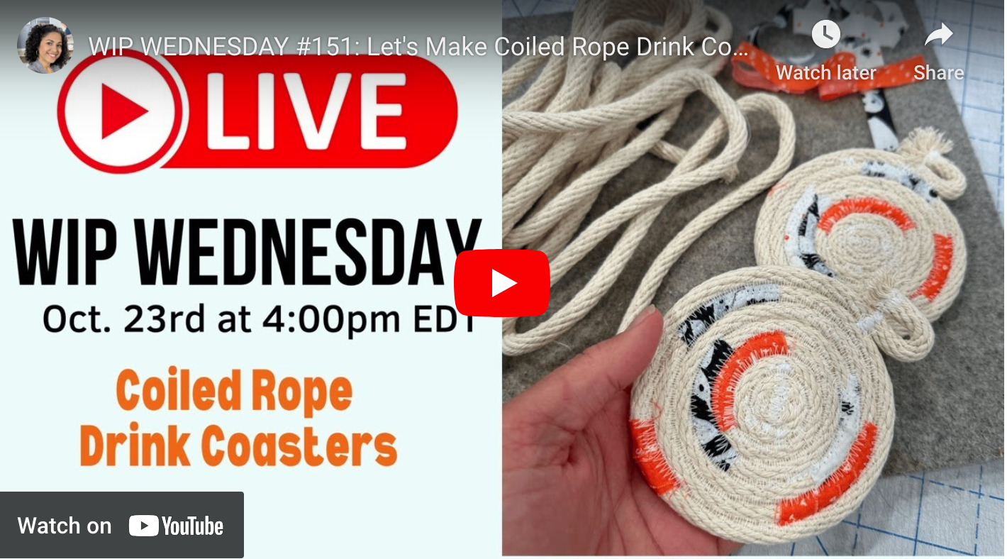 WIP WEDNESDAY #151: Let's Make Coiled Rope Drink Coasters