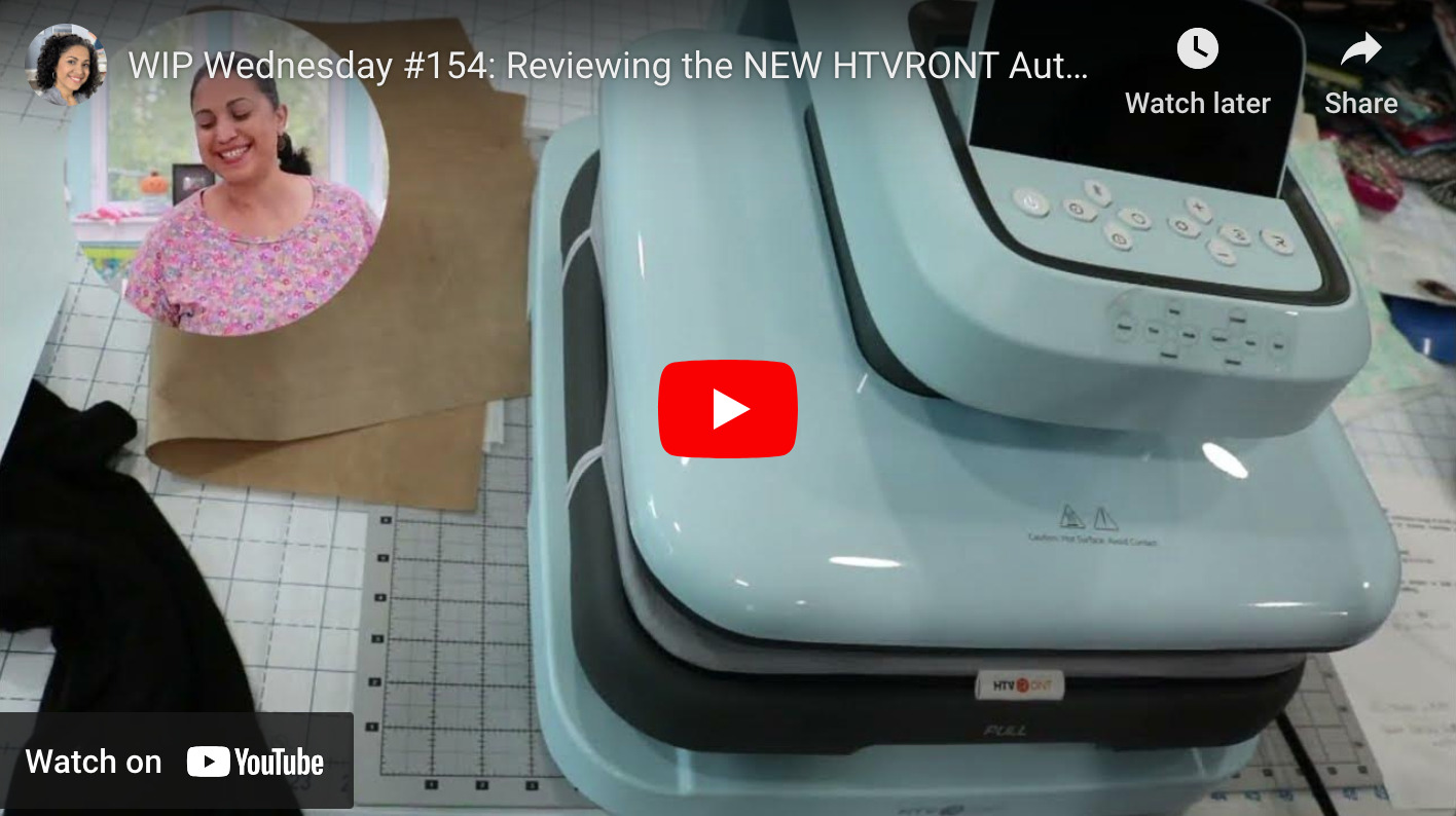 WIP Wednesday #154: Reviewing the NEW HTVRONT Auto Heat Press 2-Digit