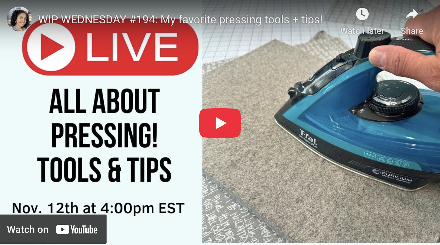 WIP WEDNESDAY #194: My favorite pressing tools + tips!