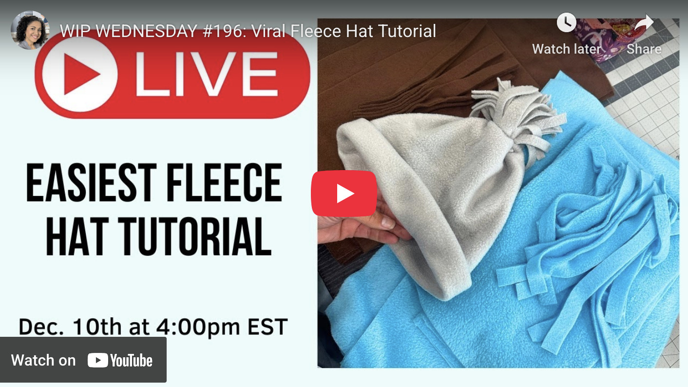 WIP WEDNESDAY #196: Viral Fleece Hat Tutorial