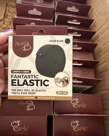 fantastic elastic black by 5 yards