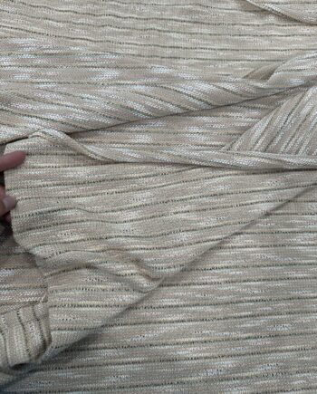 cream and colored stripes sweater knit