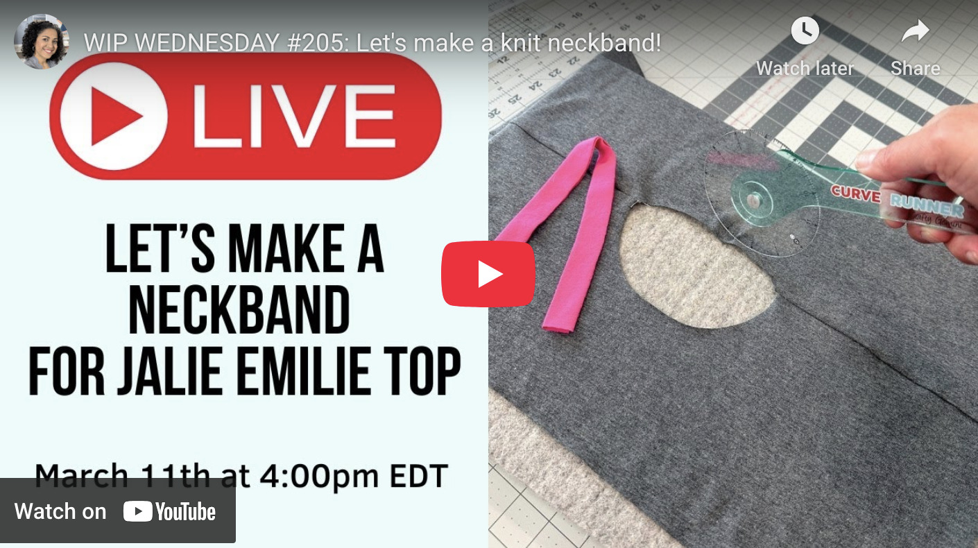 WIP WEDNESDAY #205: Let's make a knit neckband!