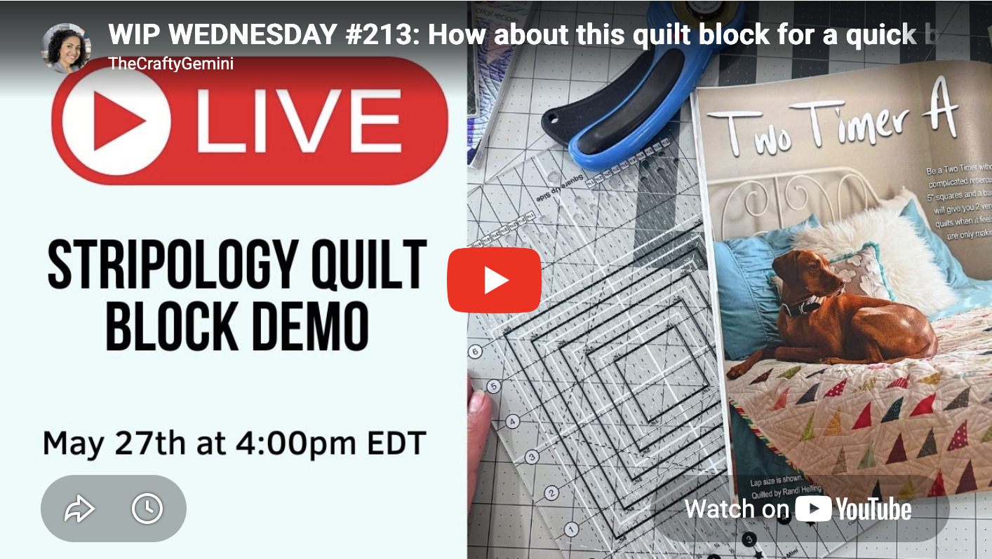 WIP WEDNESDAY #213: How about this quilt block for a quick baby quilt?