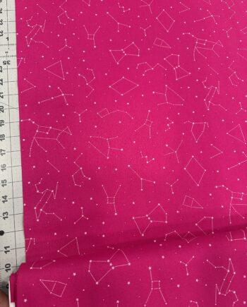 Otter Romp Constellation Pink 120-9352 by Paintbrush Studio Fabrics