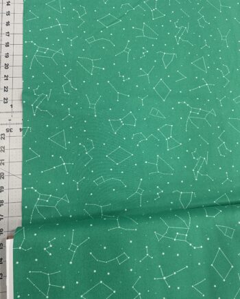 Otter Romp Constellation Green 120-9353 by Paintbrush Studio Fabrics