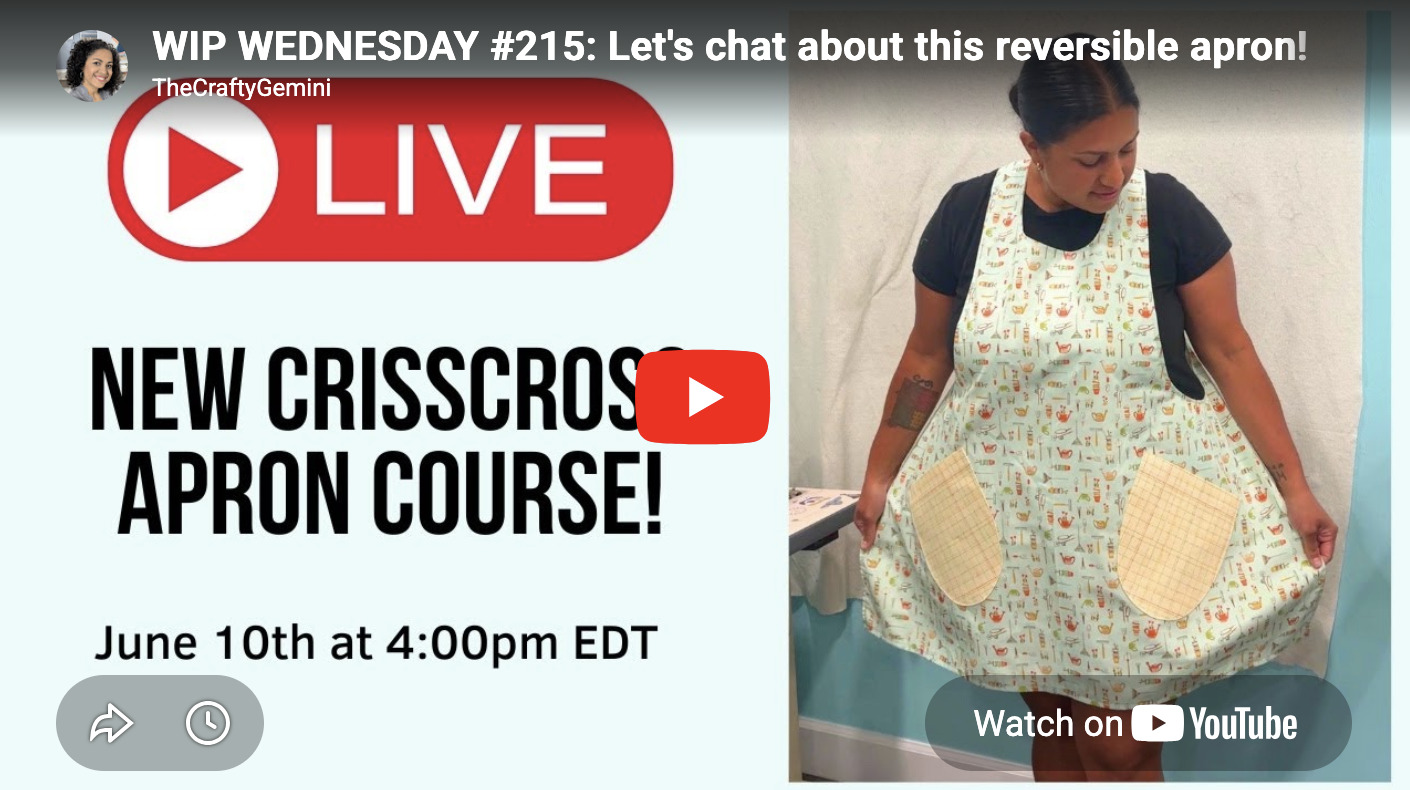 WIP WEDNESDAY #215: Let's chat about this reversible apron!